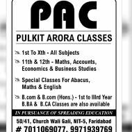 Pulkit Arora Classes Class 12 Tuition institute in Faridabad