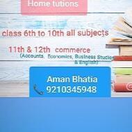 Aman Bhatia Class 12 Tuition trainer in Delhi